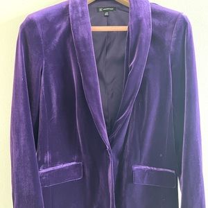 NWT purple velvet INC blazer